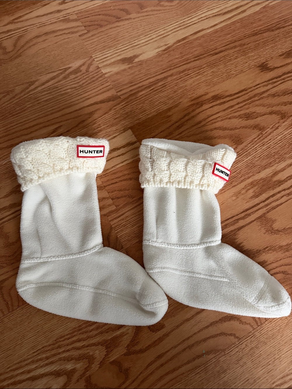 Hunter Cream Fleece Boot Sock Liners - Cream